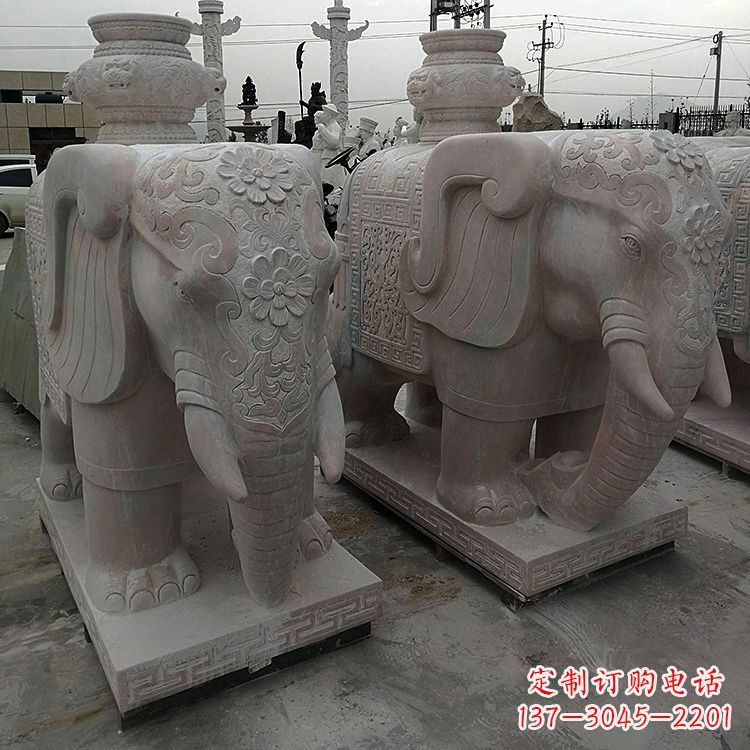 临沂宝瓶(保平安)石雕大象