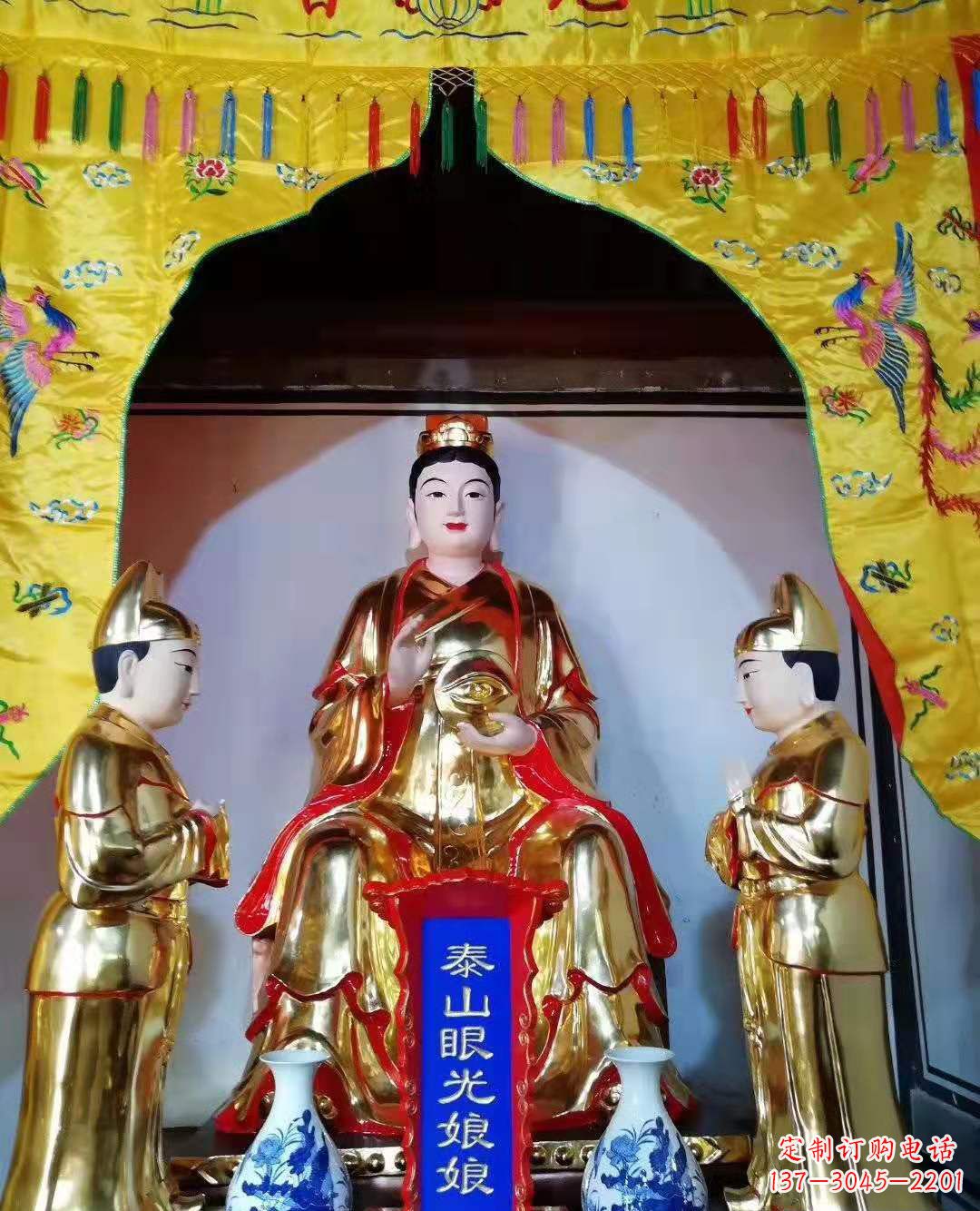 临沂玻璃钢彩绘佛像雕塑寺庙景观雕塑 