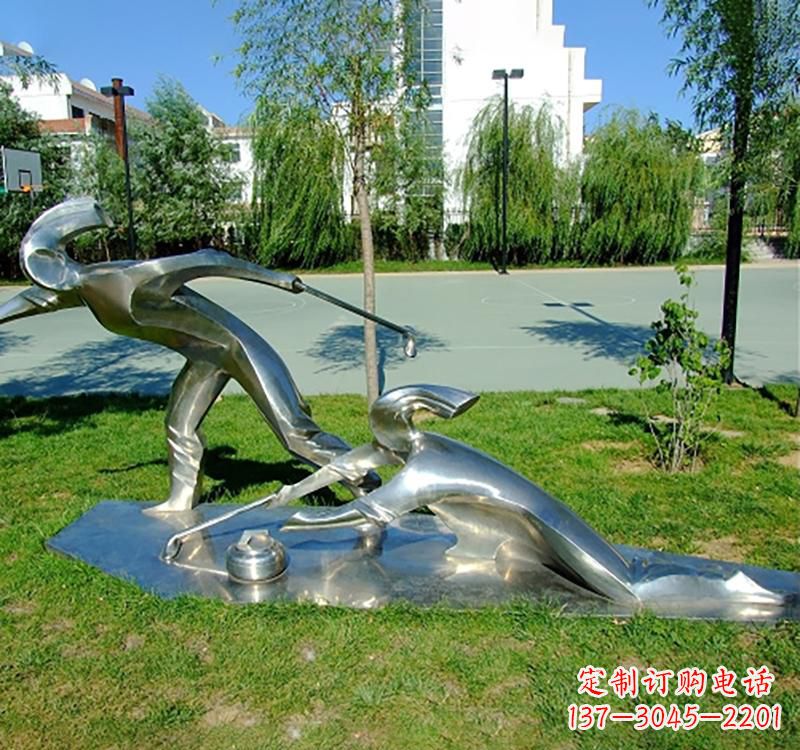 临沂不锈钢冰壶雕塑——一种艺术形式