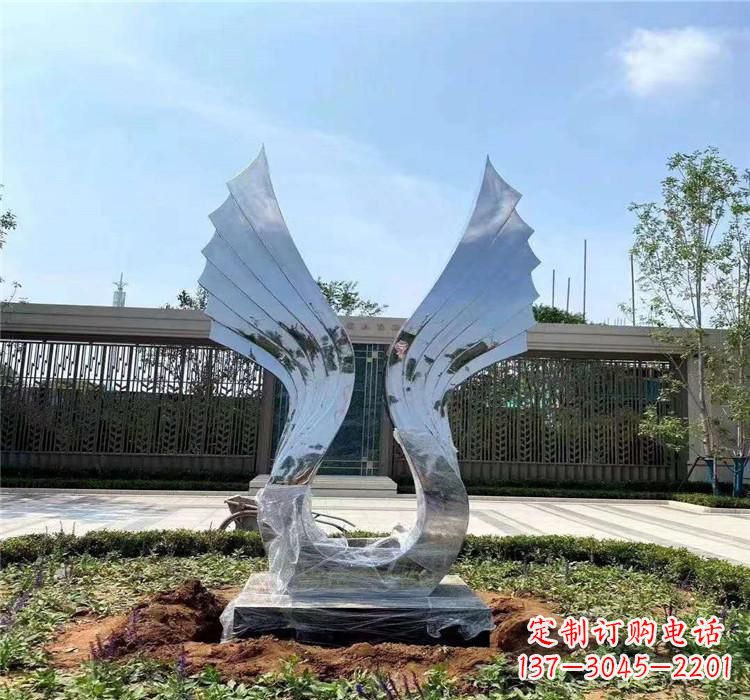 临沂不锈钢翅膀雕塑2
