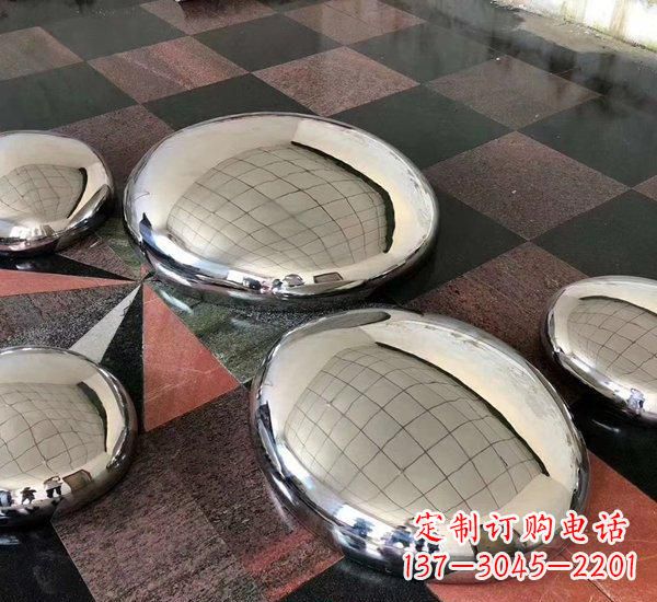 临沂不锈钢抽象鹅卵石雕塑