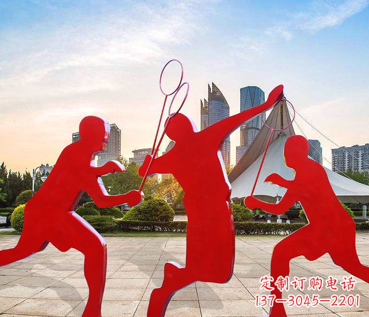 临沂羽毛球雕塑以不锈钢为原料的精美艺术品