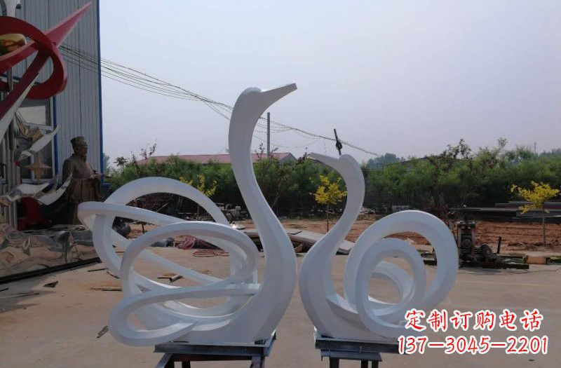 临沂精美不锈钢天鹅雕塑