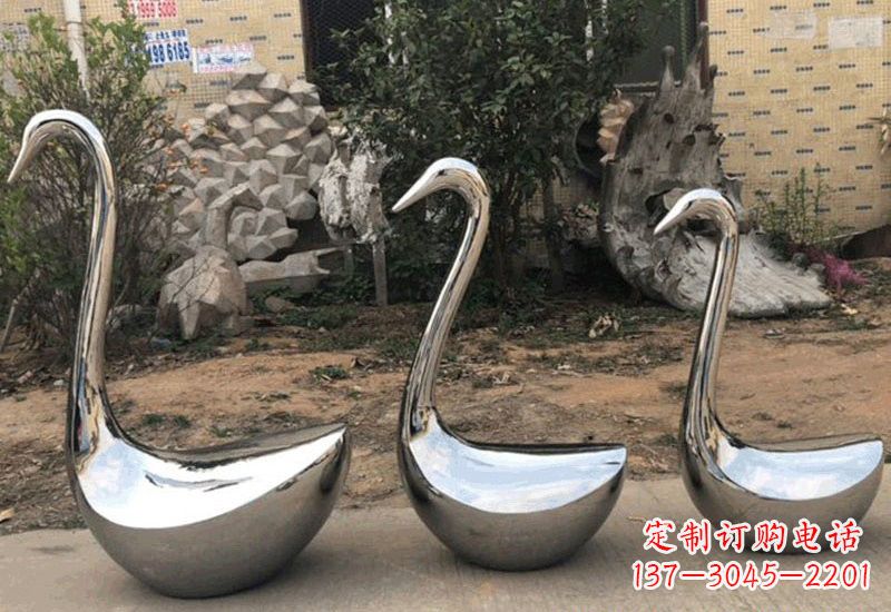 临沂不锈钢制作的天鹅雕塑