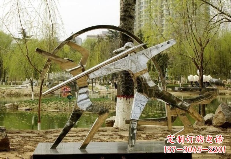 临沂不锈钢运动员雕塑