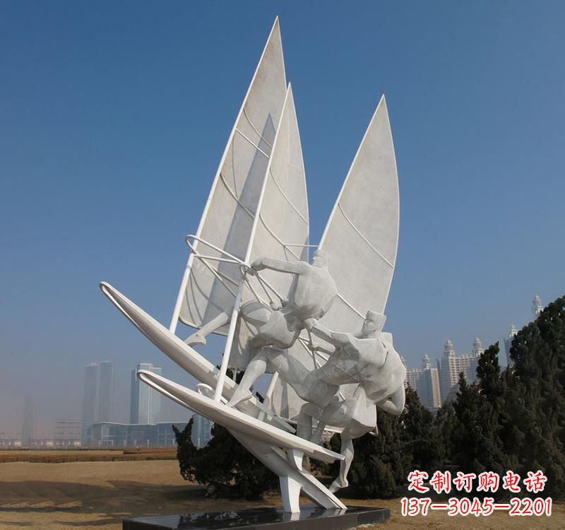 临沂不锈钢大型帆船雕塑海洋精神的象征