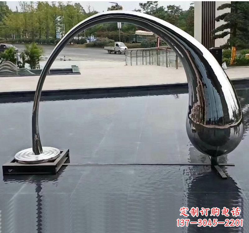 临沂不锈钢大型水滴雕塑让艺术融入生活