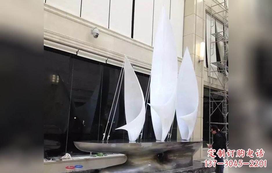 临沂不锈钢帆船海洋迷人的雕塑