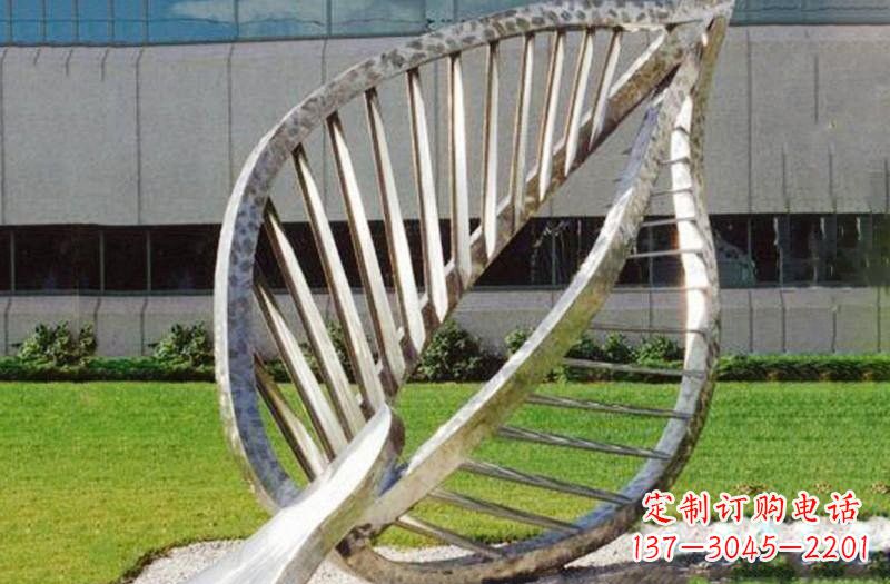 临沂不锈钢公园抽象镂空树叶雕塑——精致美丽