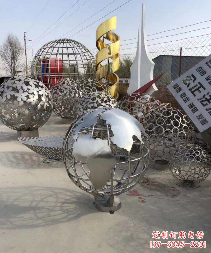 临沂不锈钢地球雕塑融合艺术与自然的完美结合