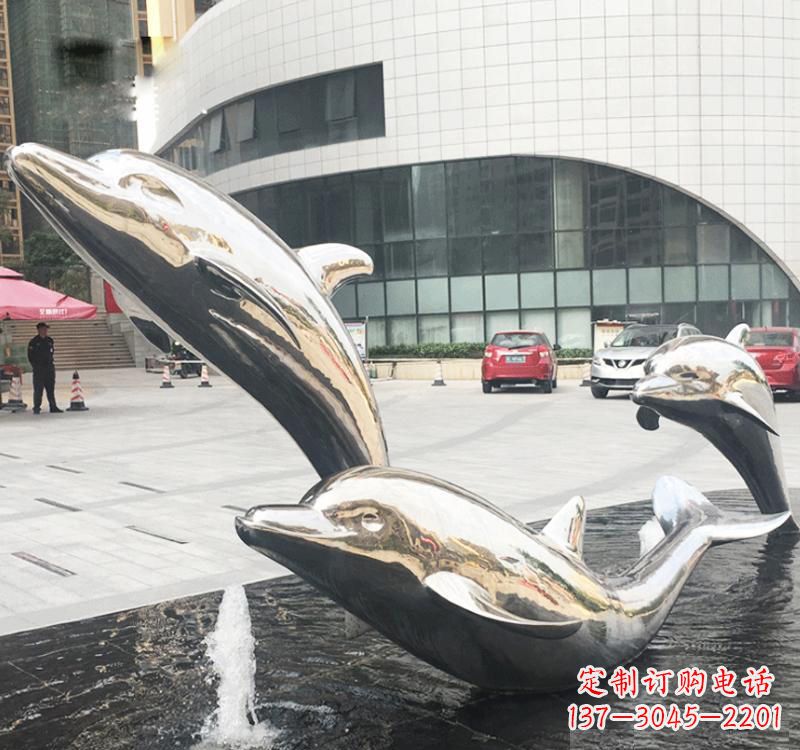 临沂不锈钢海豚雕塑艺术与美的结合