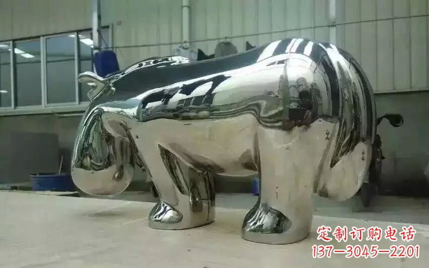 临沂不锈钢河马雕塑美观耐用的艺术品