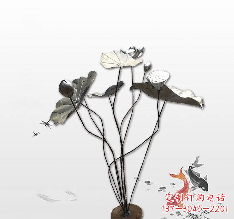 临沂不锈钢荷叶雕塑艺术的精美结合