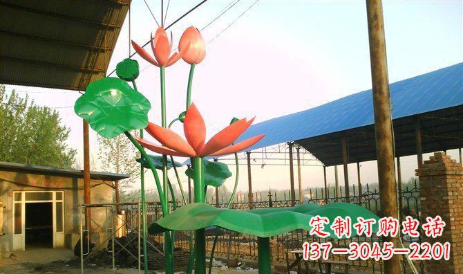 临沂不锈钢荷叶雕塑精美而优雅