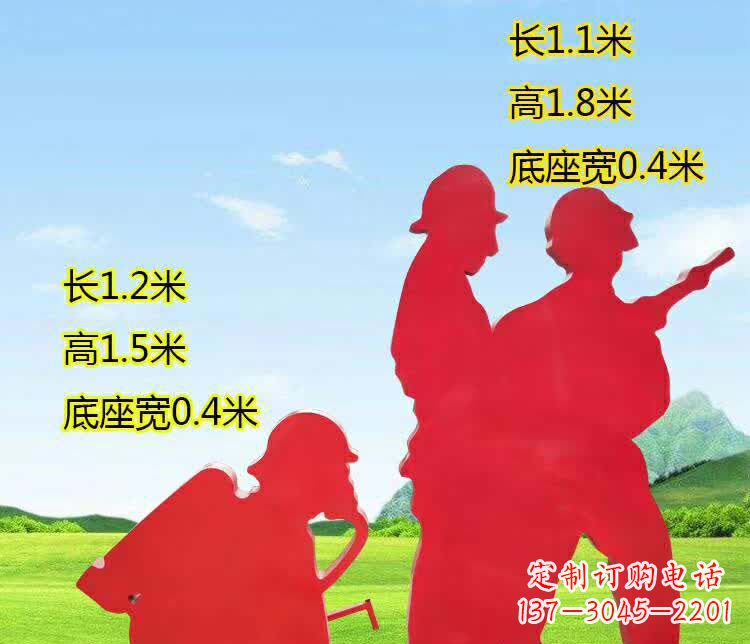 临沂表彰消防英雄——不锈钢消防员人物雕塑