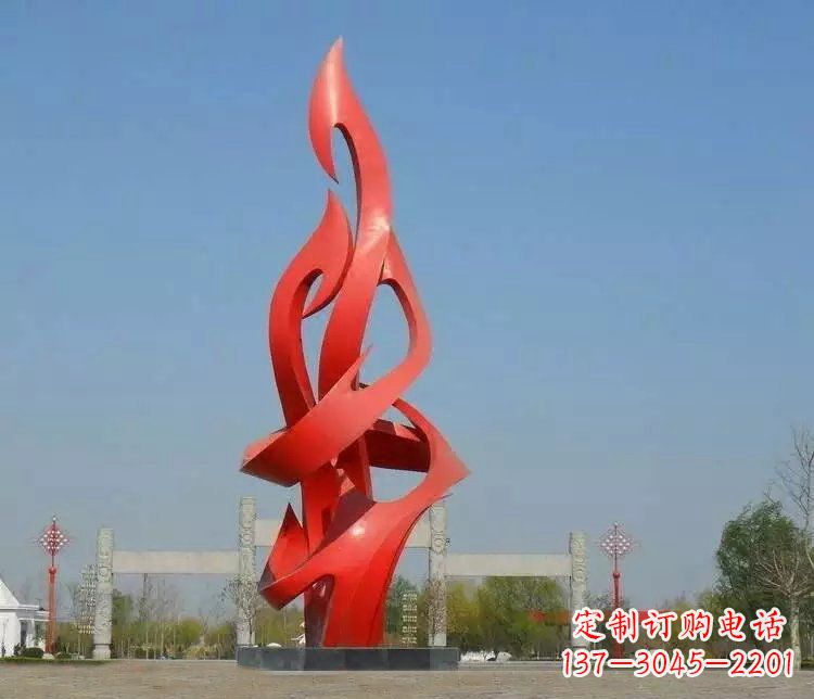 临沂火苗雕塑点缀城市景观