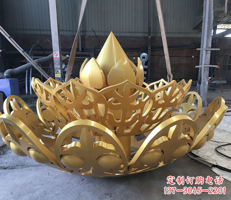 临沂不锈钢莲花雕塑精美绝伦