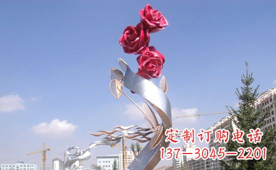 临沂不锈钢玫瑰雕塑精致的艺术之美