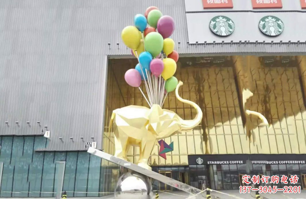 临沂小象踩球不锈钢雕塑的魅力