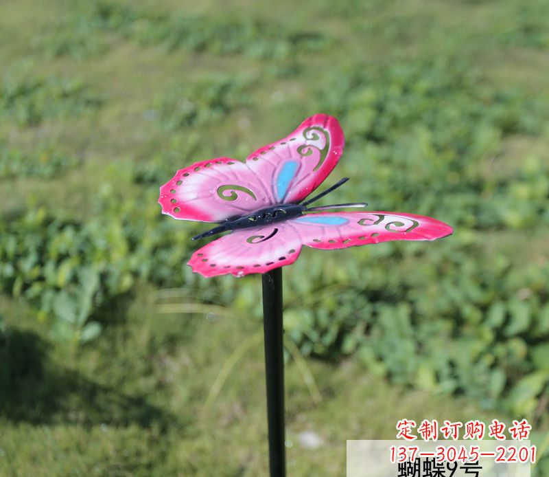 临沂不锈钢园林彩色蝴蝶插件精美的蝴蝶雕塑