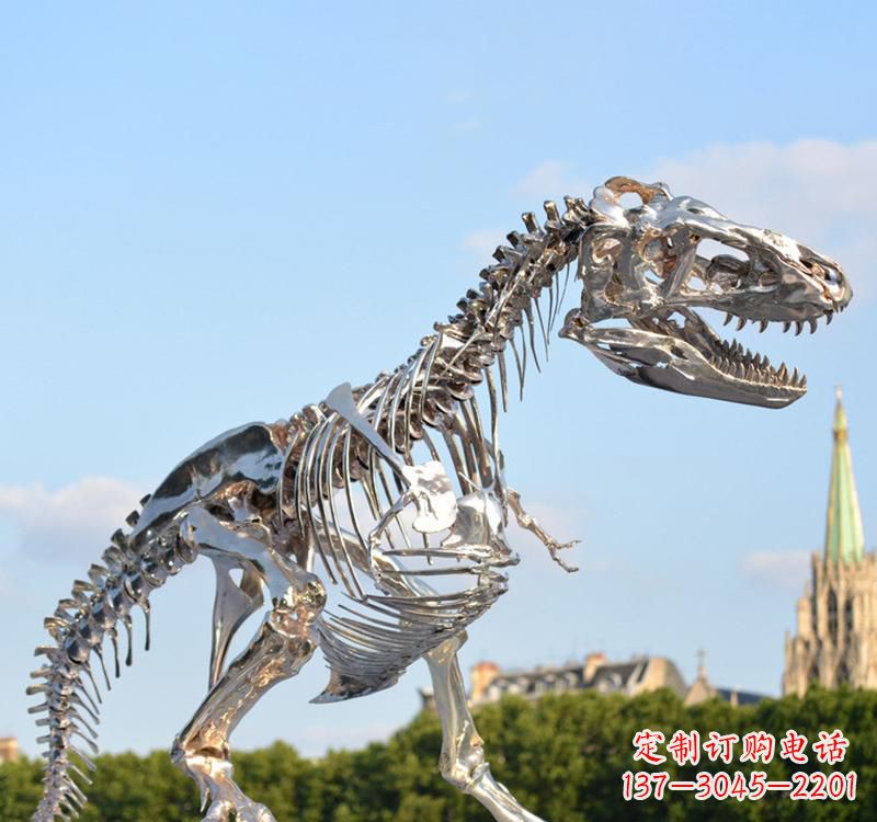 临沂不锈钢恐龙雕塑精致纪念它们的存在
