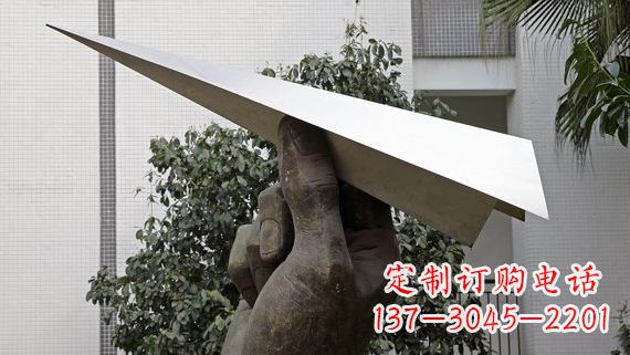 临沂不锈钢纸飞机雕塑令人惊叹的艺术绝活