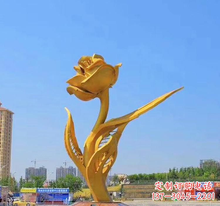 临沂精美不锈钢紫荆花雕塑