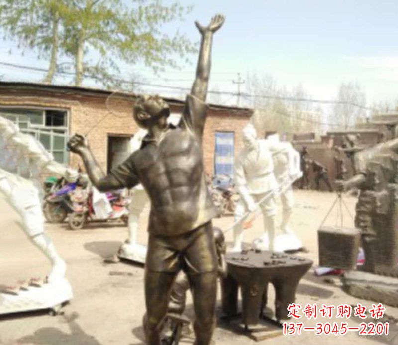 临沂羽毛球雕塑传承运动精神