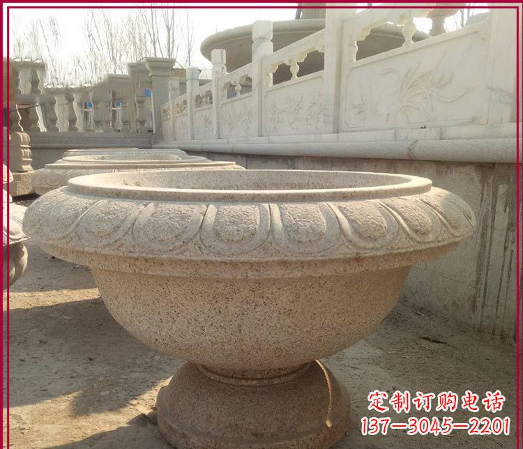临沂大理石花盆雕塑