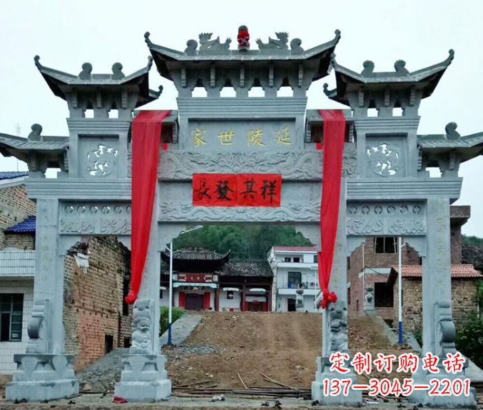 临沂精美大理石牌坊雕塑
