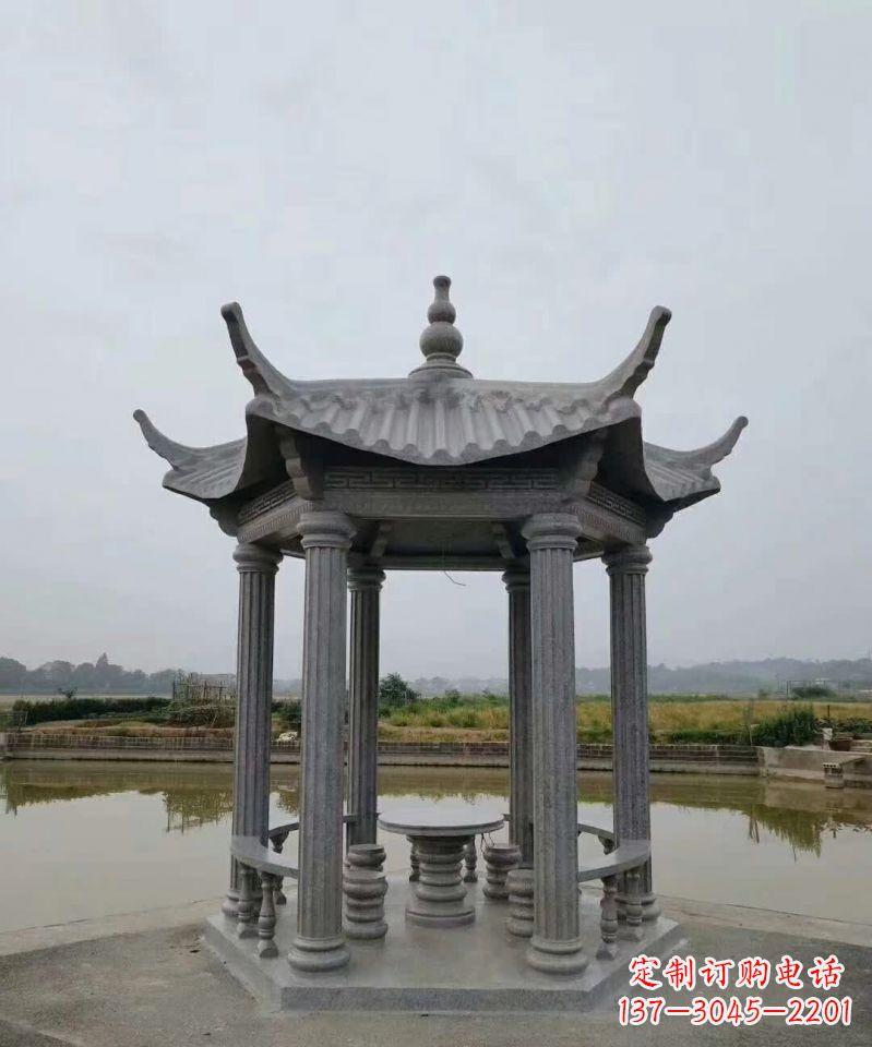 临沂大理石凉亭石雕塑,优雅经典无双