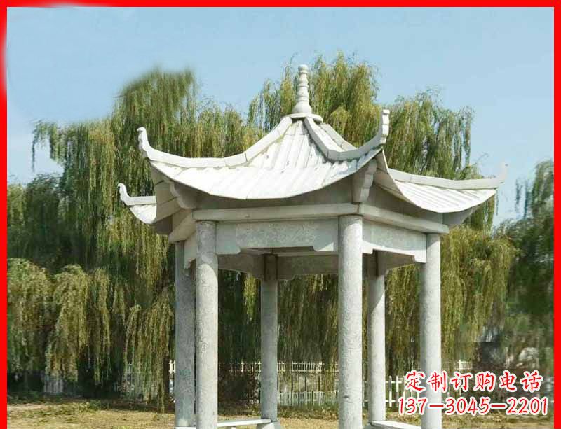 临沂精美大理石凉亭雕塑