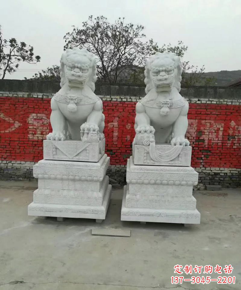临沂大理石狮子雕塑,精致而壮观
