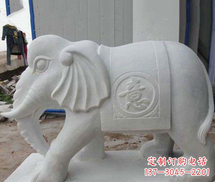 临沂传承财富祝福,大理石招财大象雕塑