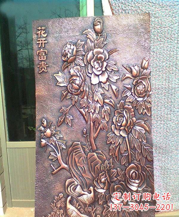 临沂锻铜牡丹雕塑