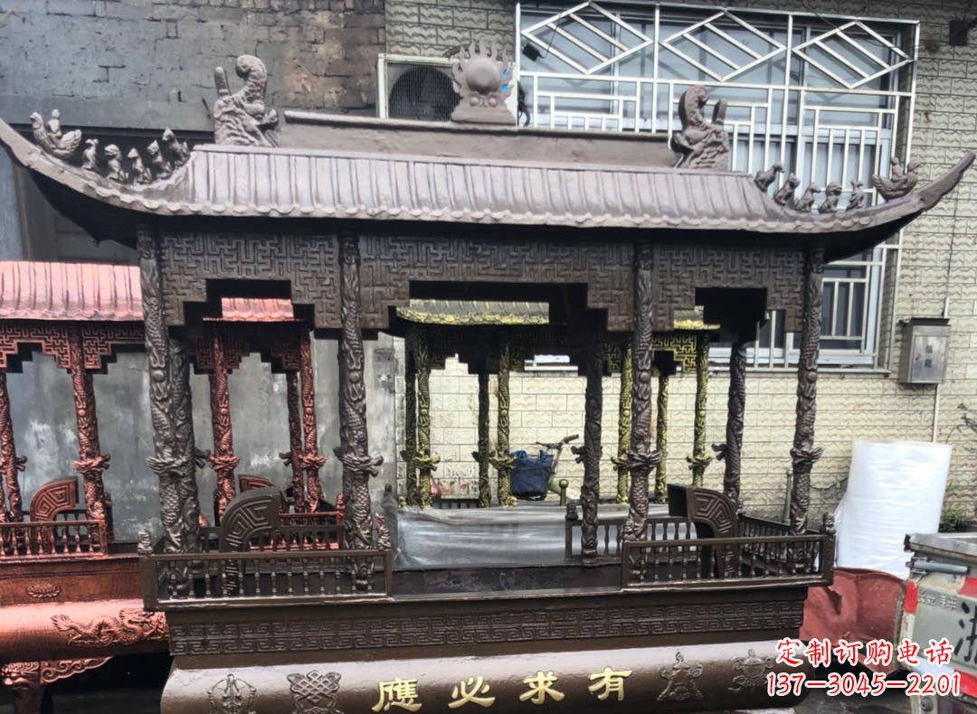 临沂精美仿古铜香炉雕塑