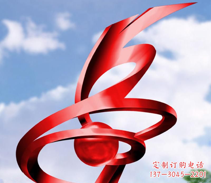 临沂公园装饰不锈钢指环雕塑