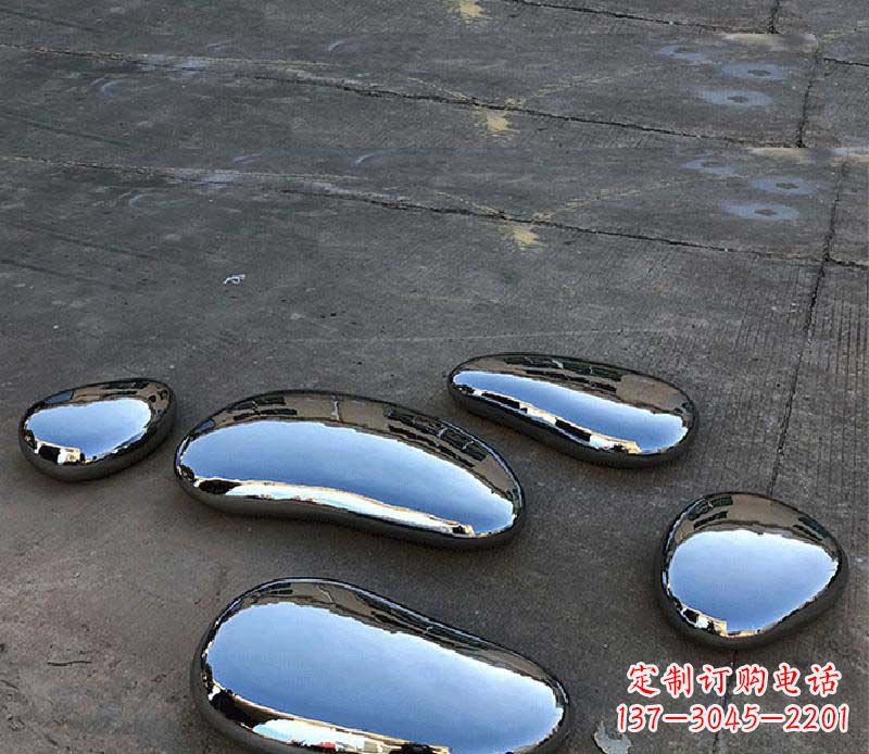临沂公园不锈钢水滴景观雕塑1