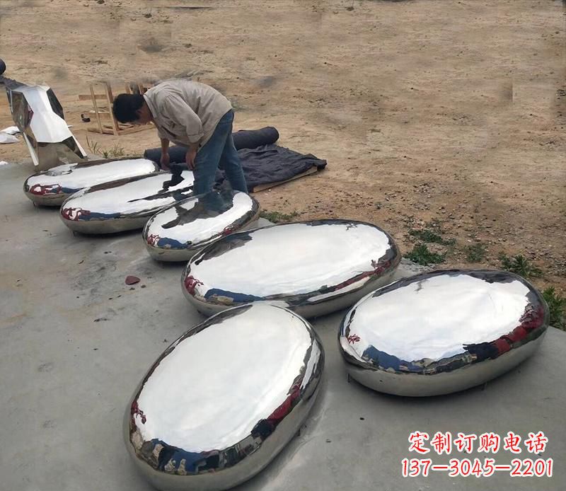 临沂公园不锈钢水滴景观摆件雕塑