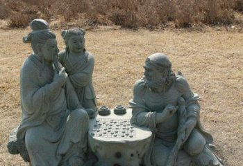 临沂八仙下棋铜雕塑