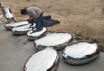 临沂公园不锈钢水滴景观摆件雕塑