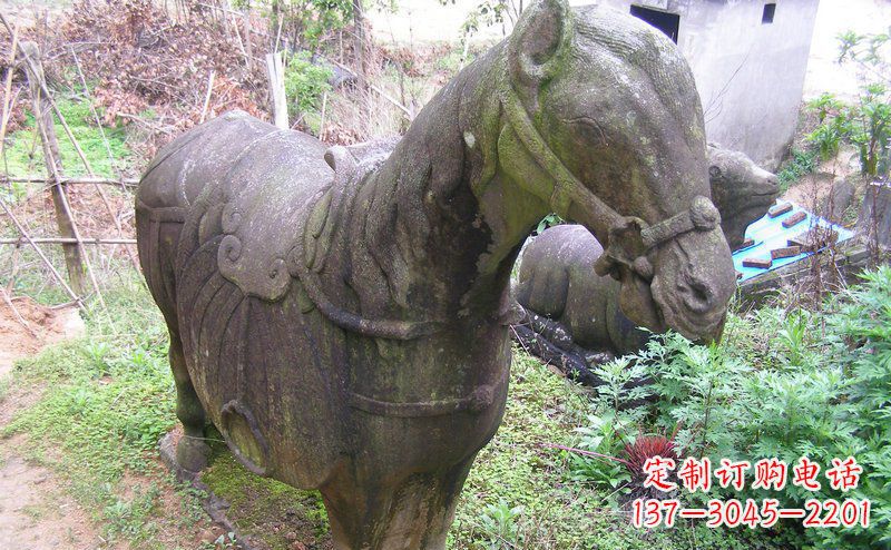 临沂公园抽象马动物铜雕