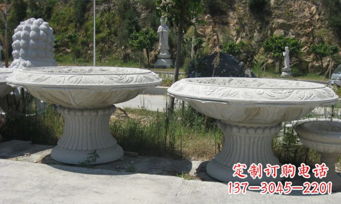 临沂美轮美奂的大理石花盆雕塑