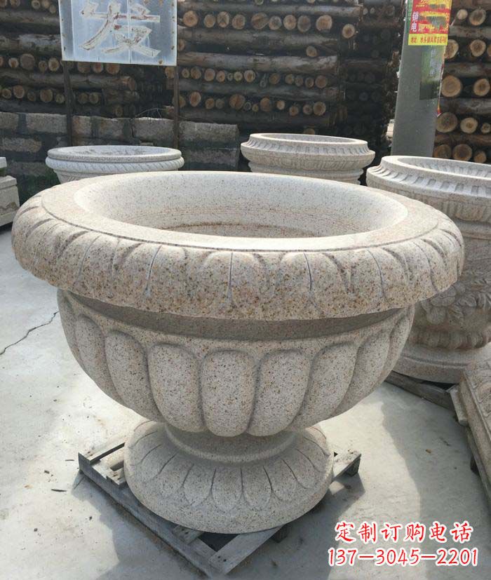 临沂高质量大理石花盆石雕