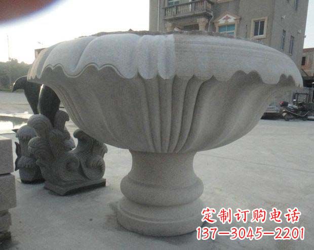 临沂高端大理石花盆雕塑
