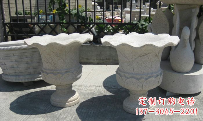 临沂大理石花盆雕塑