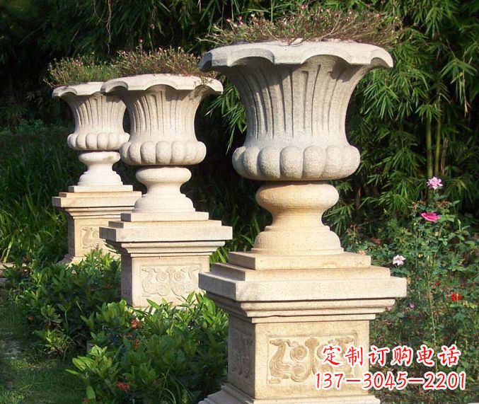临沂高质量大理石花盆石雕