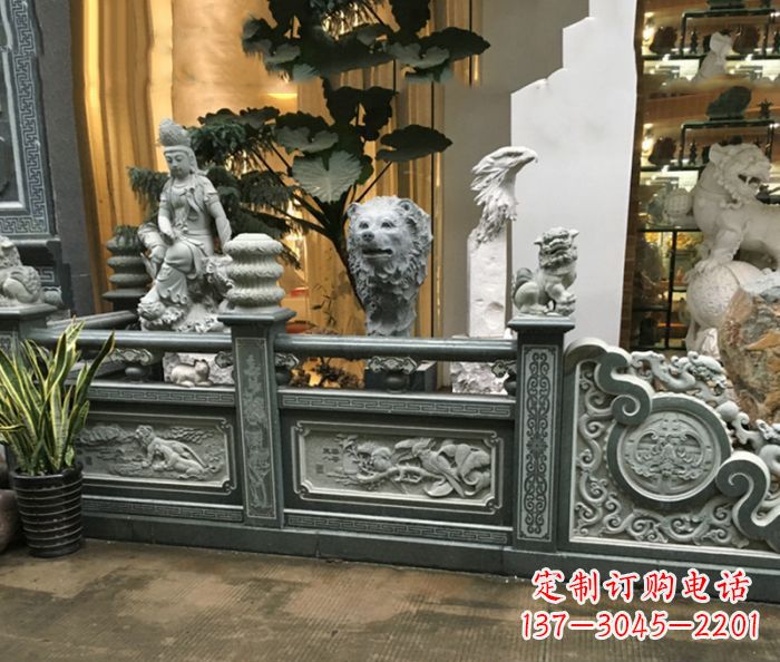 临沂精美仿古石栏板雕塑