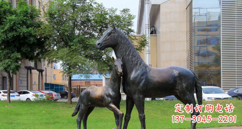 临沂优质实木母子马铜雕