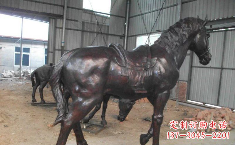 临沂公园铜马动物铜雕